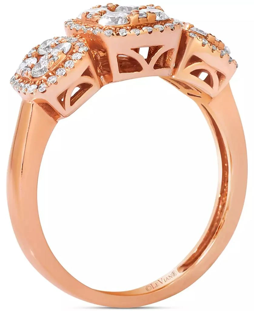 商品Le Vian|Vanilla Diamond Triple Square Cluster Ring (5/8 ct. t.w.) in 14k Rose Gold,价格¥37599,第2张图片详细描述