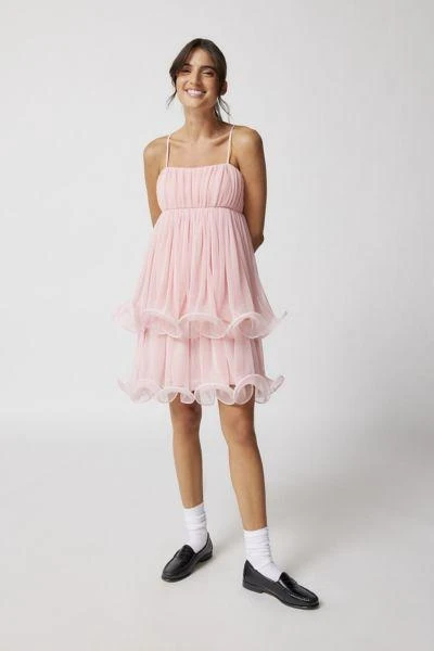 UO Luna Tiered Babydoll Mini Dress 商品