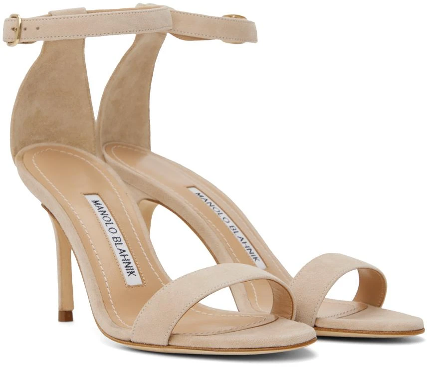 商品Manolo Blahnik|Beige Chaos Sandals,价格¥2197,第4张图片详细描述