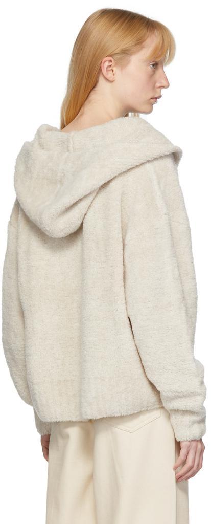 商品Palm Angels|Off-White Fleecy Knit Hoodie,价格¥4309,第5张图片详细描述