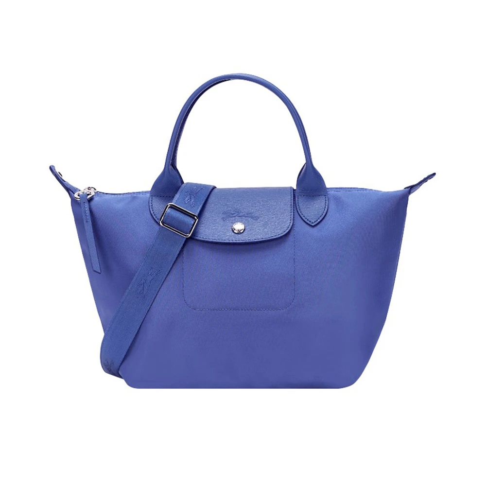 商品Longchamp|LONGCHAMP 女士宝蓝色尼龙小号手提斜挎包 1512598234,价格¥993,第1张图片