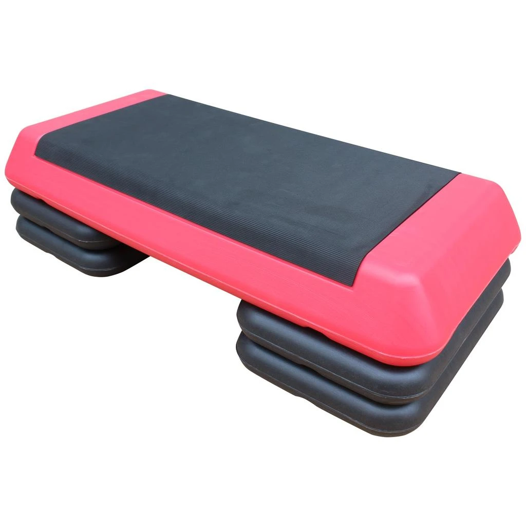 商品Streamdale Furniture|Streamdale Adjustable Workout Aerobic Stepper in Fitness & Exercise Step Platform Trainer Red Black with 4 Risers,价格¥872,第1张图片
