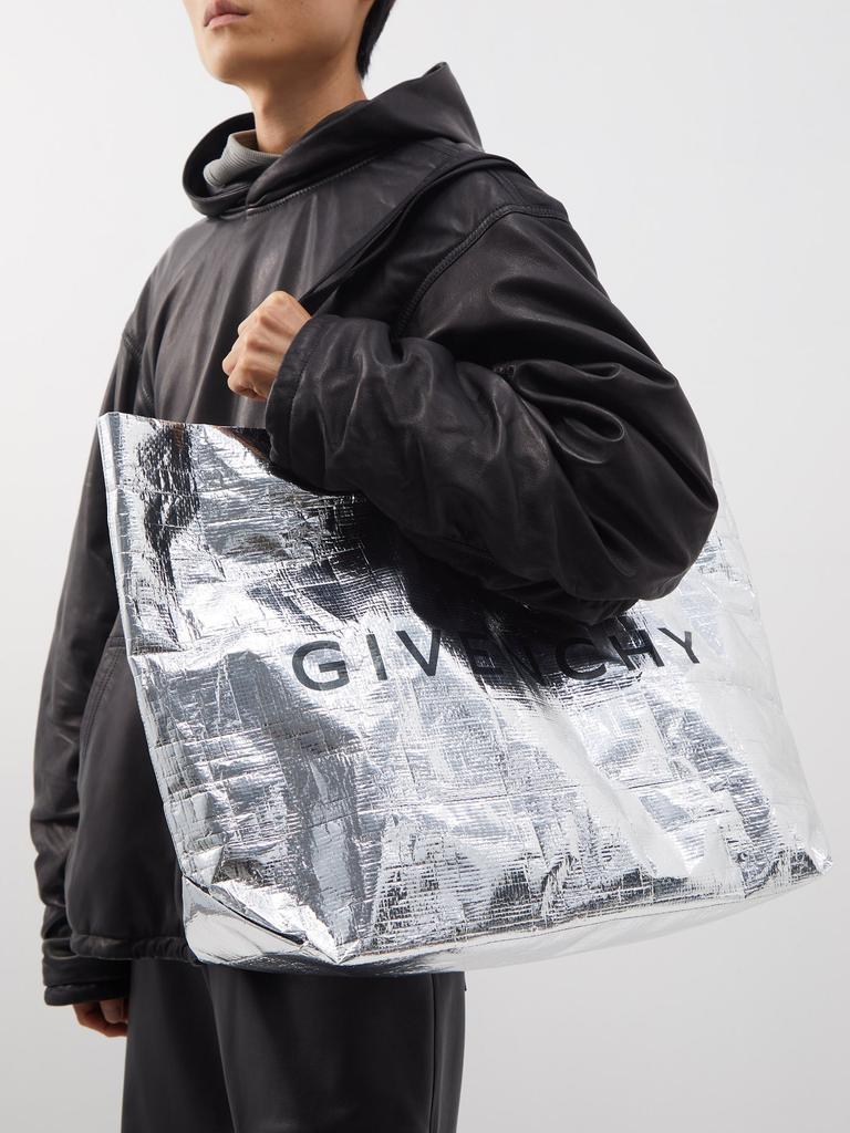 商品Givenchy|G-Shopper metallic coated-canvas tote bag,价格¥5829,第5张图片详细描述