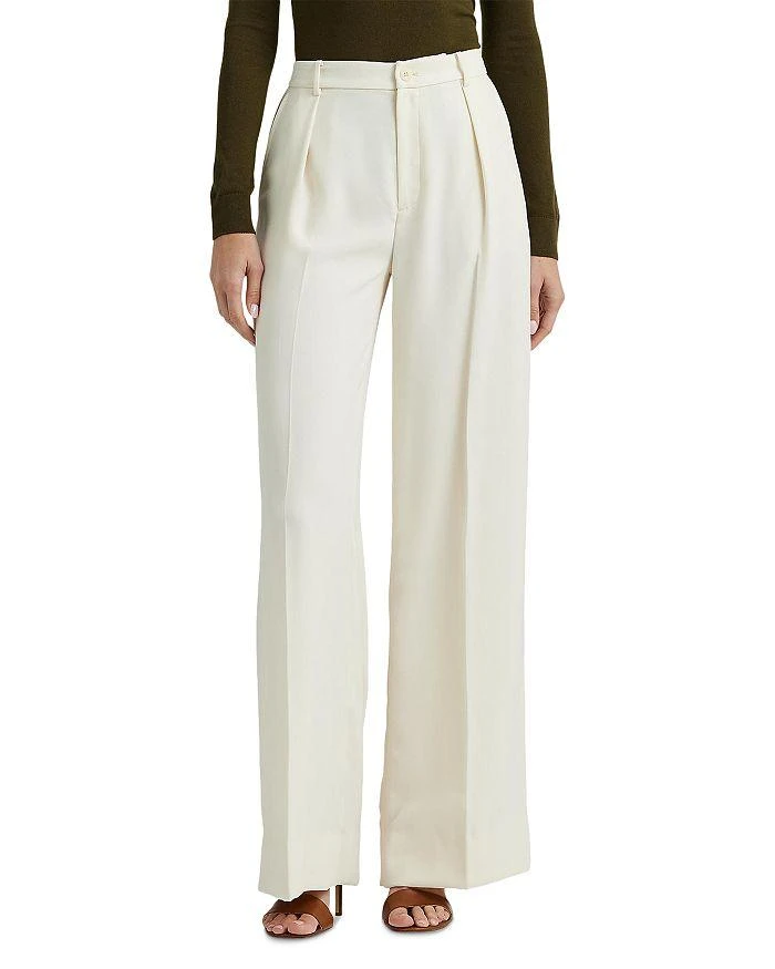 商品Ralph Lauren|Pleated High Rise Wide Leg Pants,价格¥1317,第1张图片详细描述