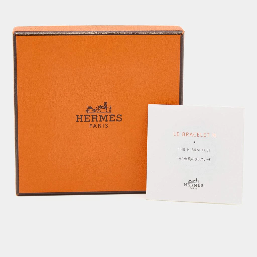 商品[二手商品] Hermes|Hermès Clic H Orange Enamel Palladium Plated Narrow Bracelet,价格¥4373,第5张图片详细描述