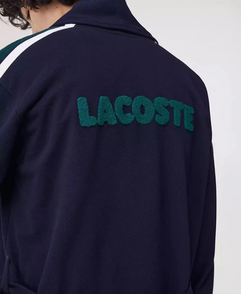 商品Lacoste|Men's Sport-Inspired Textured Badges Cotton Pique Bathrobe,价格¥440,第5张图片详细描述