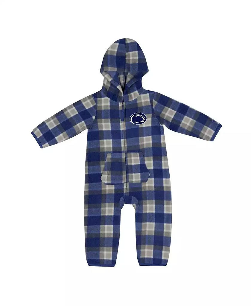 商品Colosseum|Baby Boys and Girls Navy, Gray Penn State Nittany Lions Farays Plaid Full-Zip Hoodie Jumper,价格¥225,第1张图片