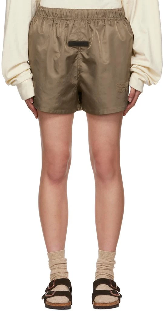 商品Essentials|Brown Nylon Shorts,价格¥576,第1张图片