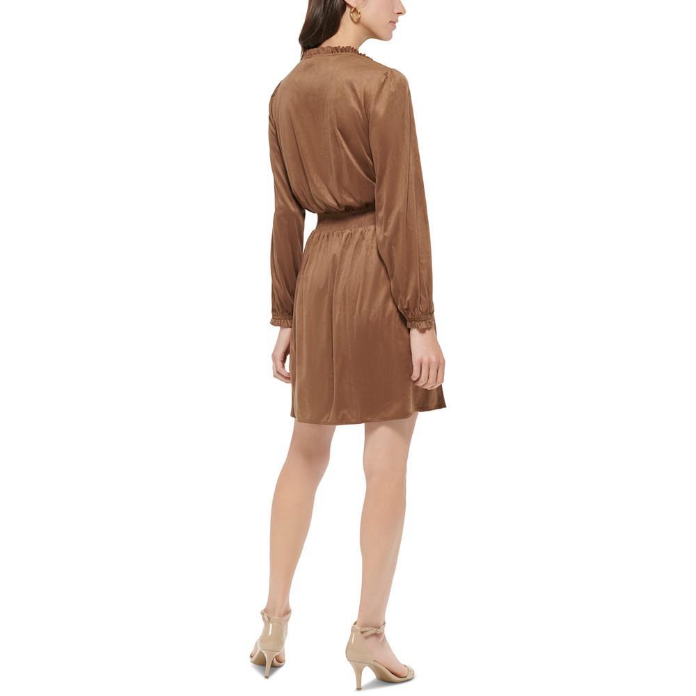 商品Tommy Hilfiger|Petite Faux-Suede Split-Neck Pullover Dress,价格¥557,第4张图片详细描述