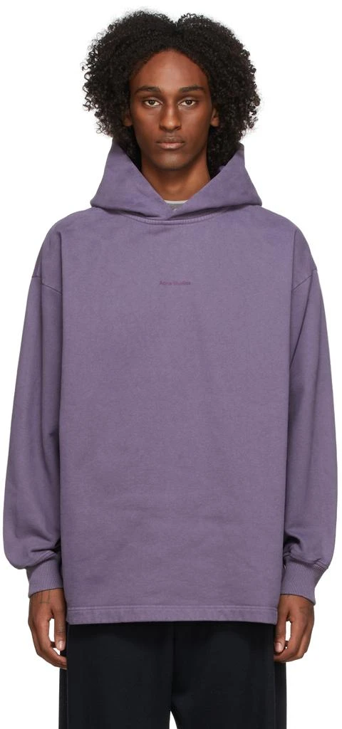 商品Acne Studios|Purple Fleece Logo Hoodie,价格¥1537,第1张图片