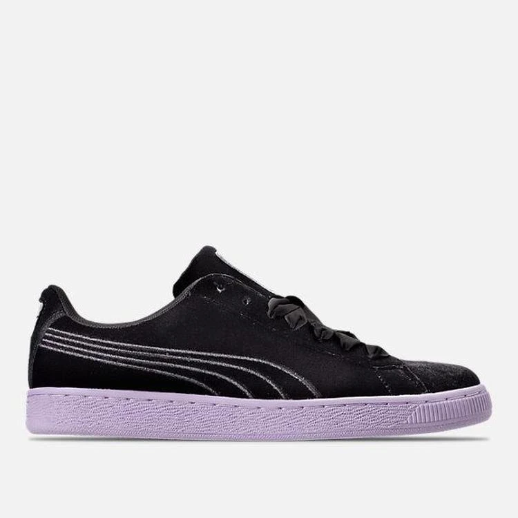 商品Puma|Women's Puma Basket Classic Velour Casual Shoes,价格¥409,第3张图片详细描述