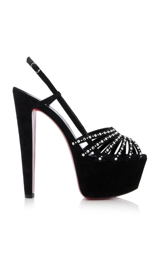 商品Christian Louboutin|Christian Louboutin - Alta 160mm Suede Platform Sandals - Black - IT 39 - Moda Operandi,价格¥11955,第1张图片