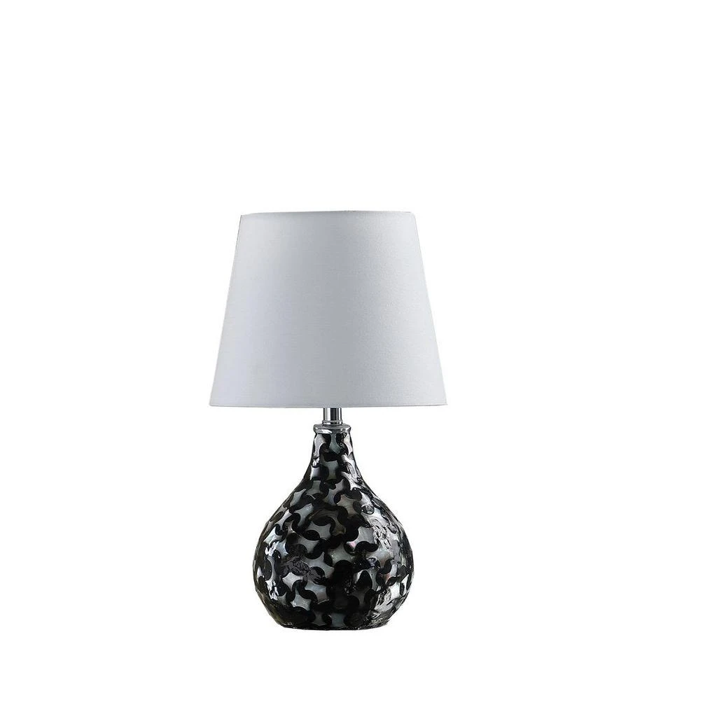 商品Streamdale Furniture|Streamdale 11.5" In Modern Black Seashell Swirl Pattern Mini Polyresin Table,价格¥819,第1张图片