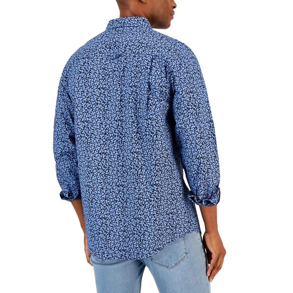 商品Club Room|Men's Simple Floral Print Double Faced Woven Long-Sleeve Shirt, Created for Macy's,价格¥114,第2张图片详细描述