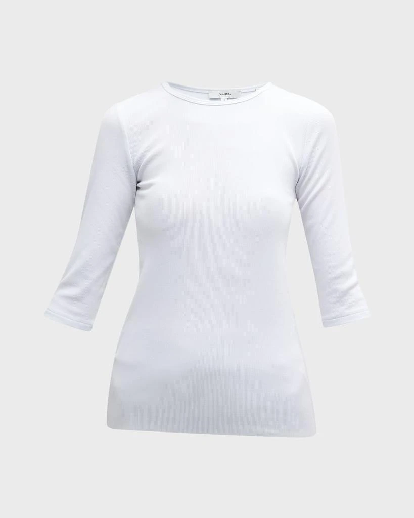 商品Vince|Elbow-Sleeve Crewneck T-Shirt,价格¥849,第1张图片