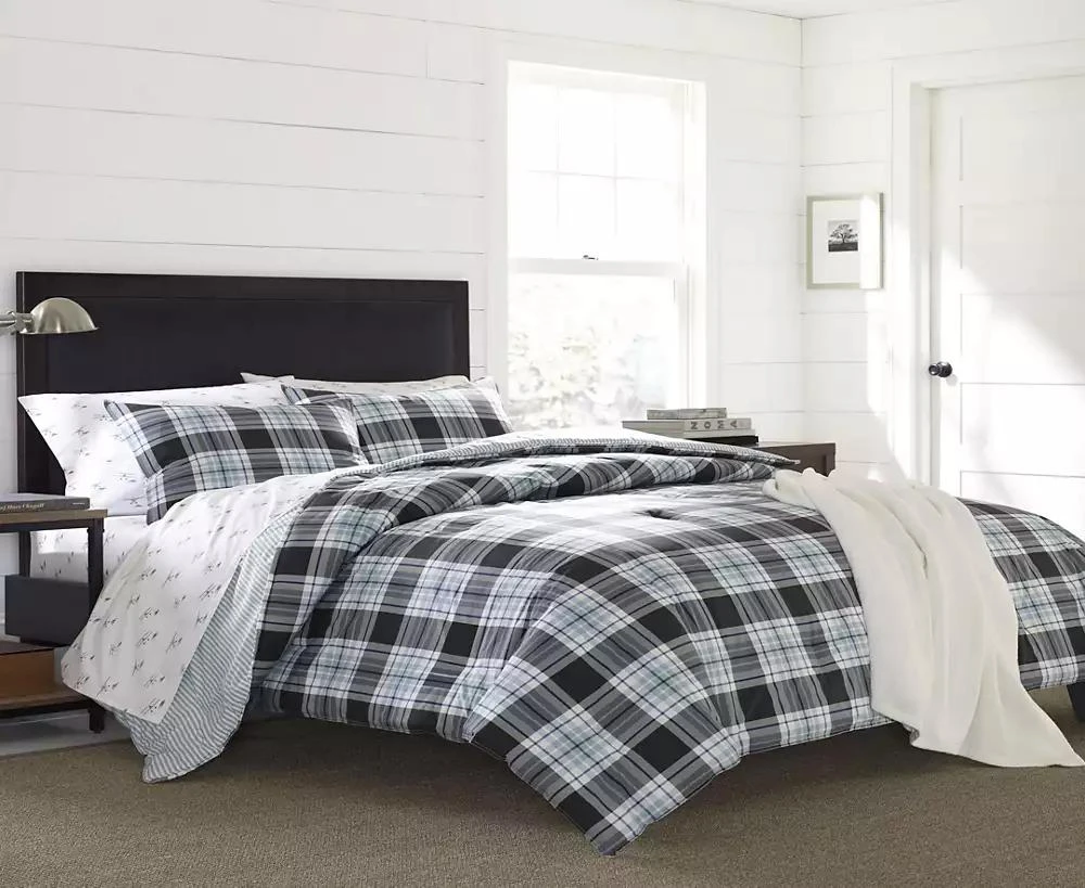 商品Eddie Bauer|Lewis Atlantic Plaid Comforter Set,价格¥894,第1张图片
