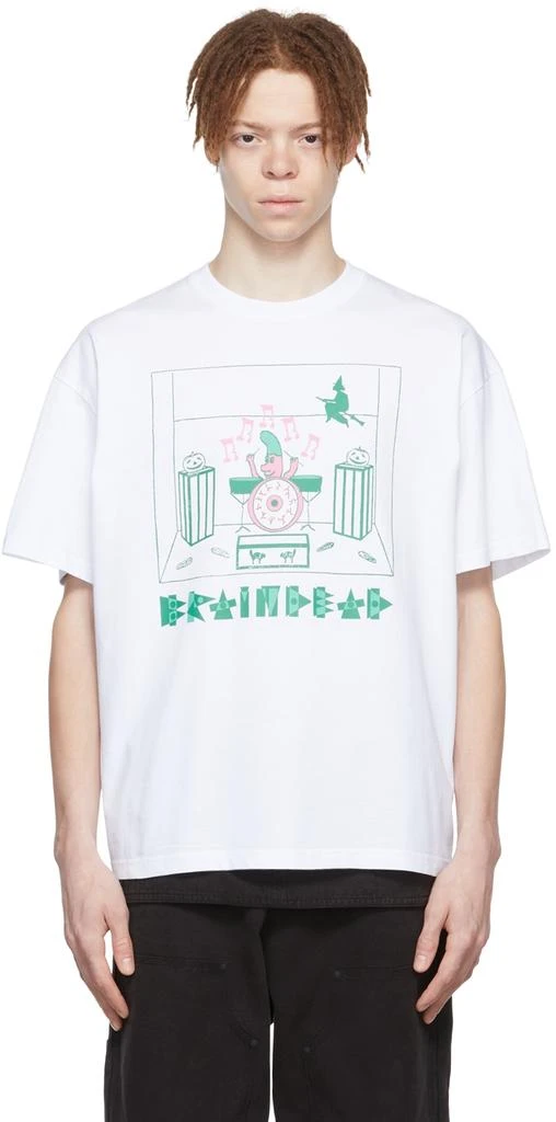 商品Brain Dead|White Cotton T-Shirt,价格¥183,第1张图片