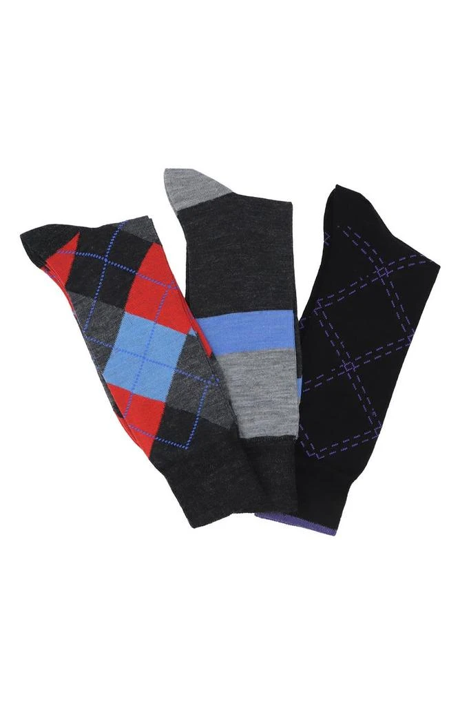 商品Lorenzo Uomo|Dress Crew Socks - Pack of 3,价格¥166,第1张图片