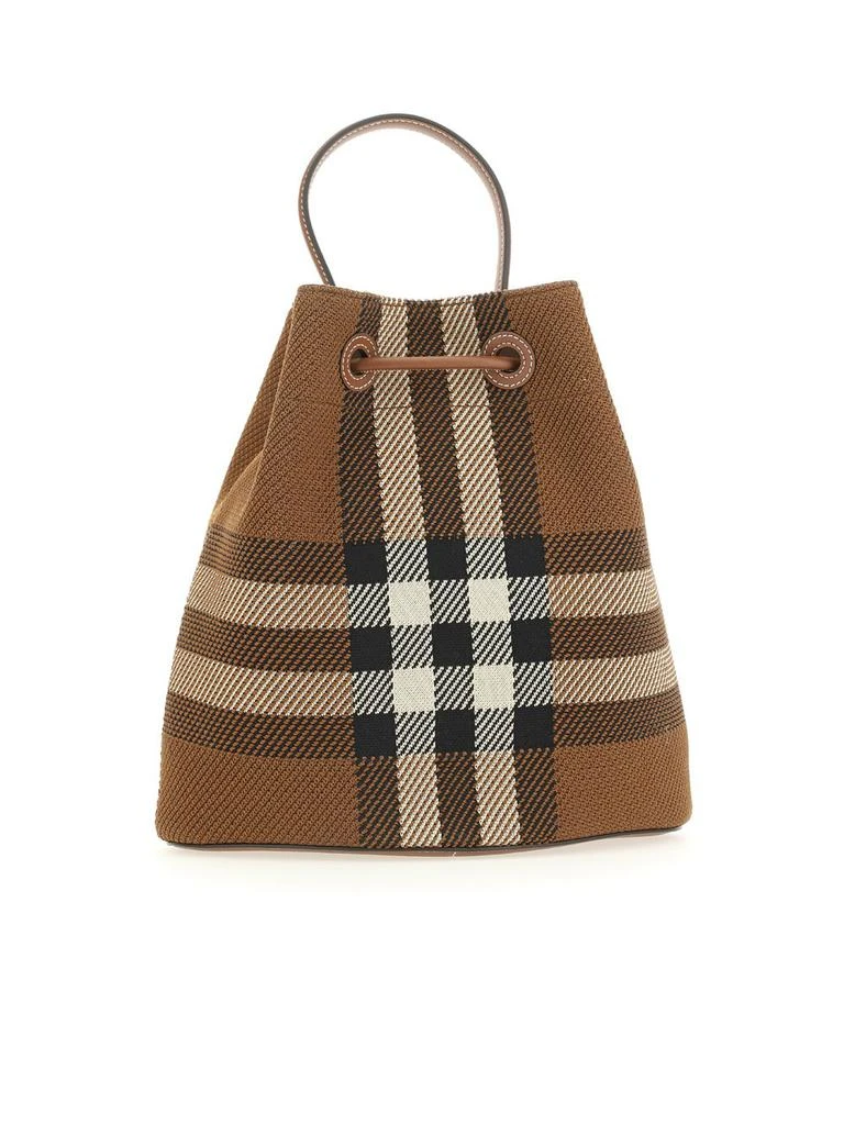 商品Burberry|Burberry Check Printed Drawstring Bucket Bag,价格¥5654,第2张图片详细描述