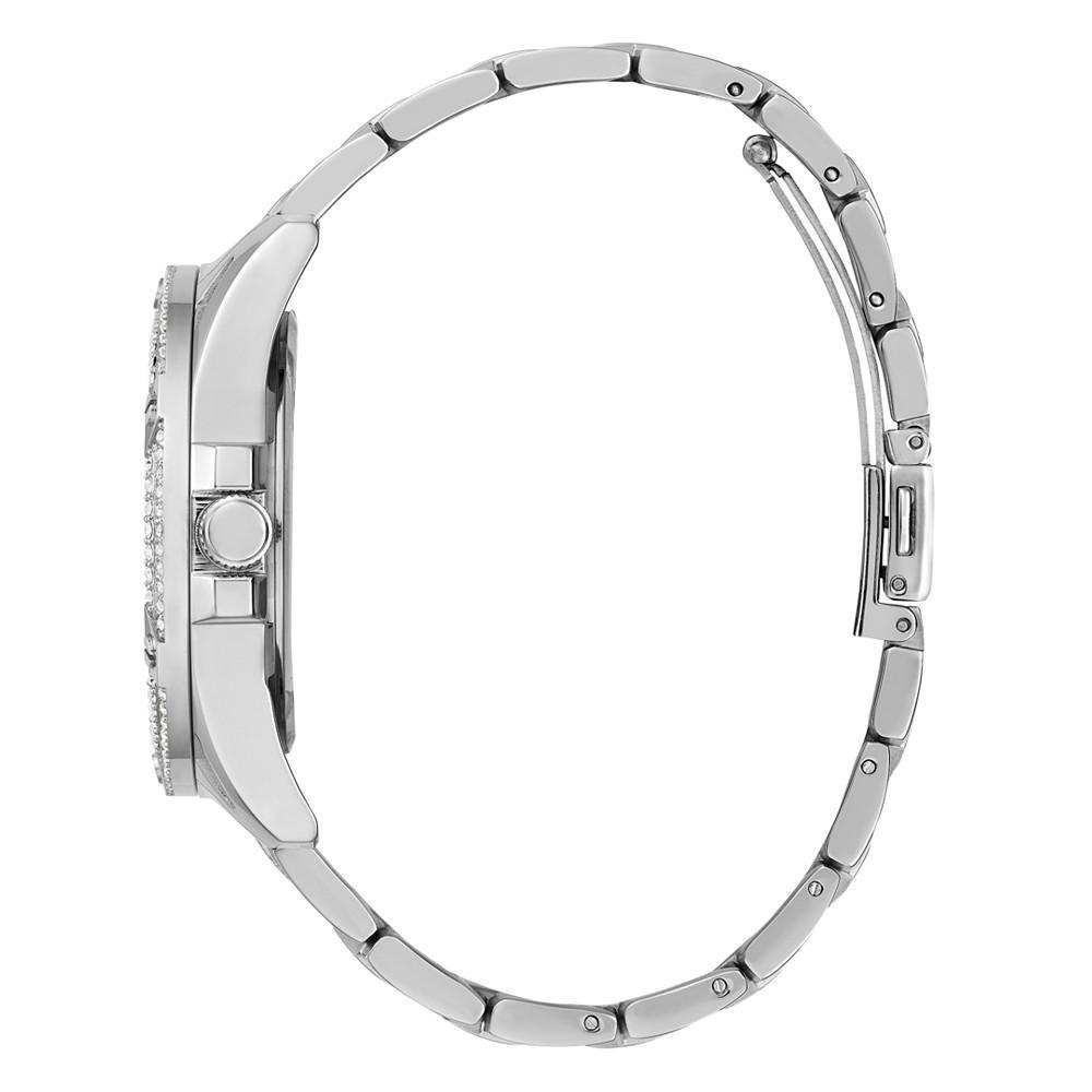 商品GUESS|Women's Silver-Tone Stainless Steel Bracelet Watch 40mm,价格¥1389,第4张图片详细描述