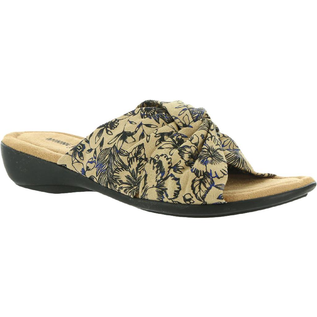 Minnetonka Womens Sarong Canvas Floral Slide Sandals商品第1张图片规格展示