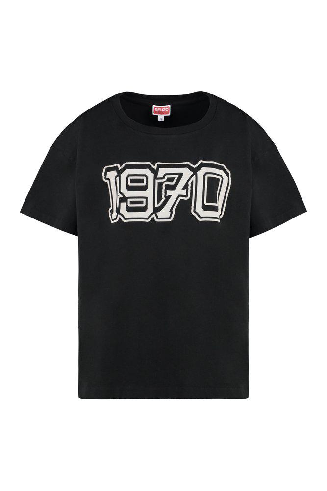 Kenzo Logo Printed Crewneck T-Shirt商品第1张图片规格展示