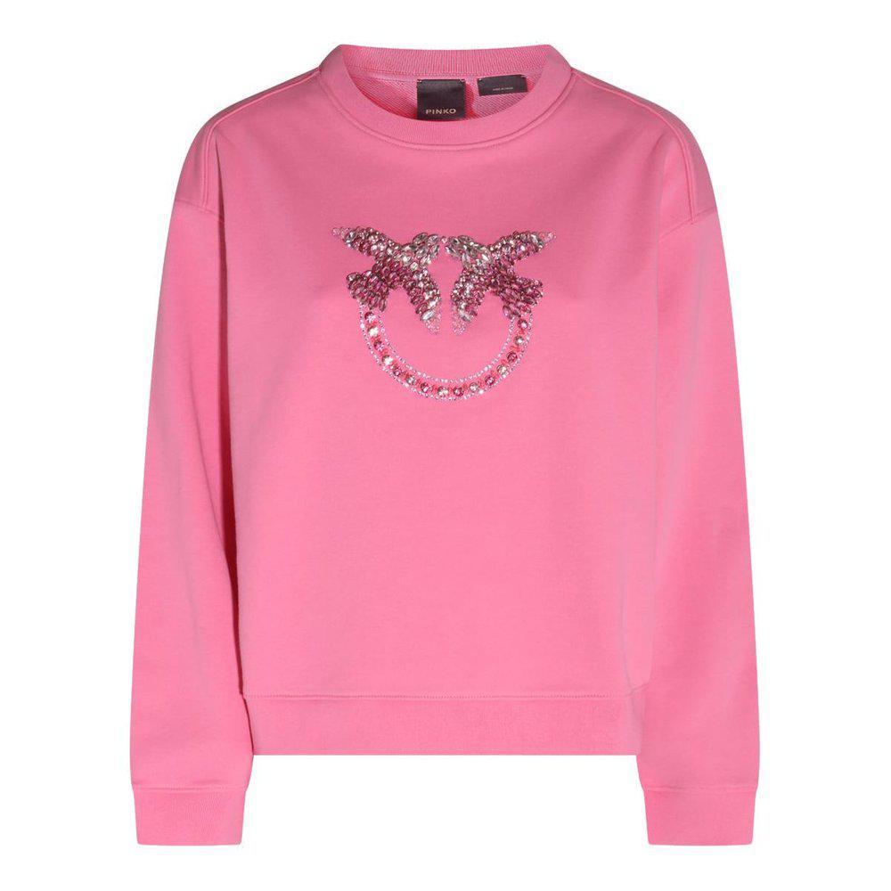 商品PINKO|Pinko Love Birds Embellished Sweatshirt,价格¥1070-¥1140,第1张图片