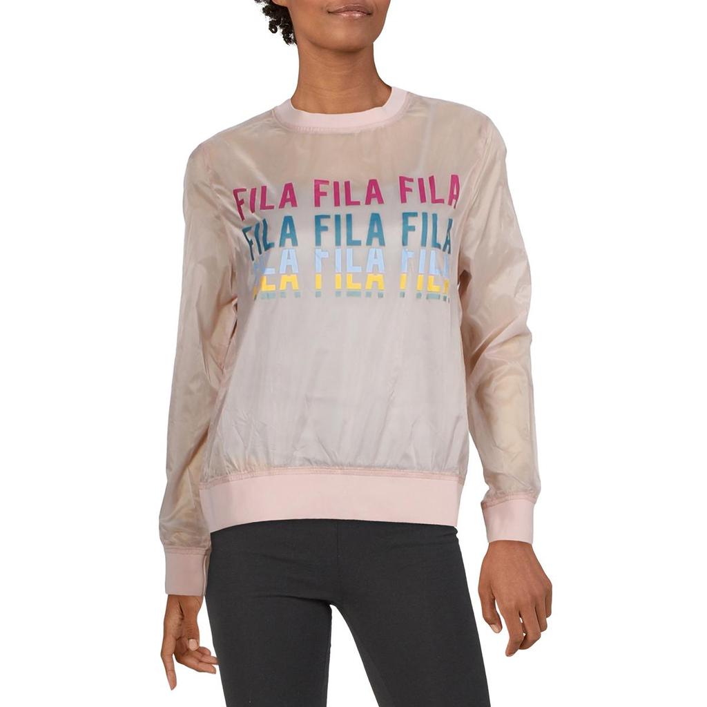 Fila Womens Sol Sheer Ribbed Trim Sweatshirt商品第1张图片规格展示