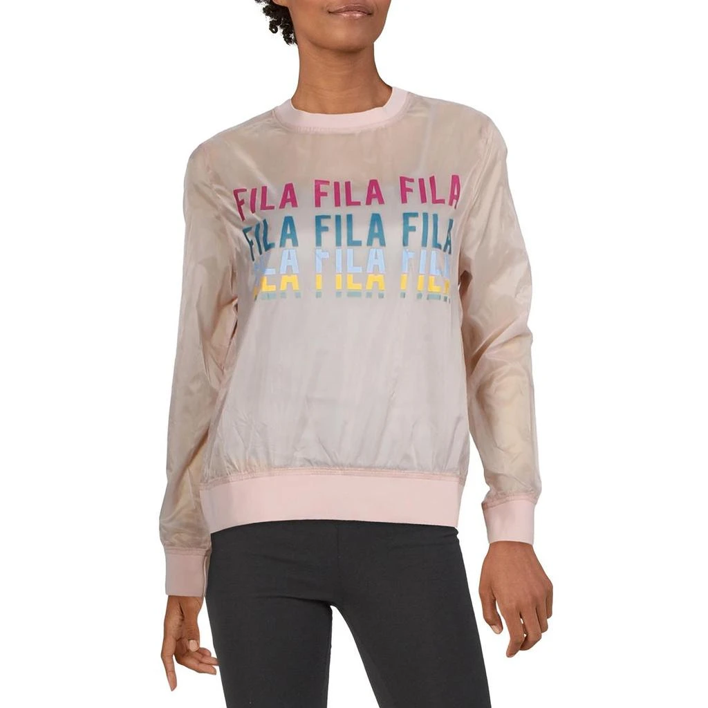 商品Fila|Fila Womens Sol Sheer Ribbed Trim Sweatshirt,价格¥101,第1张图片