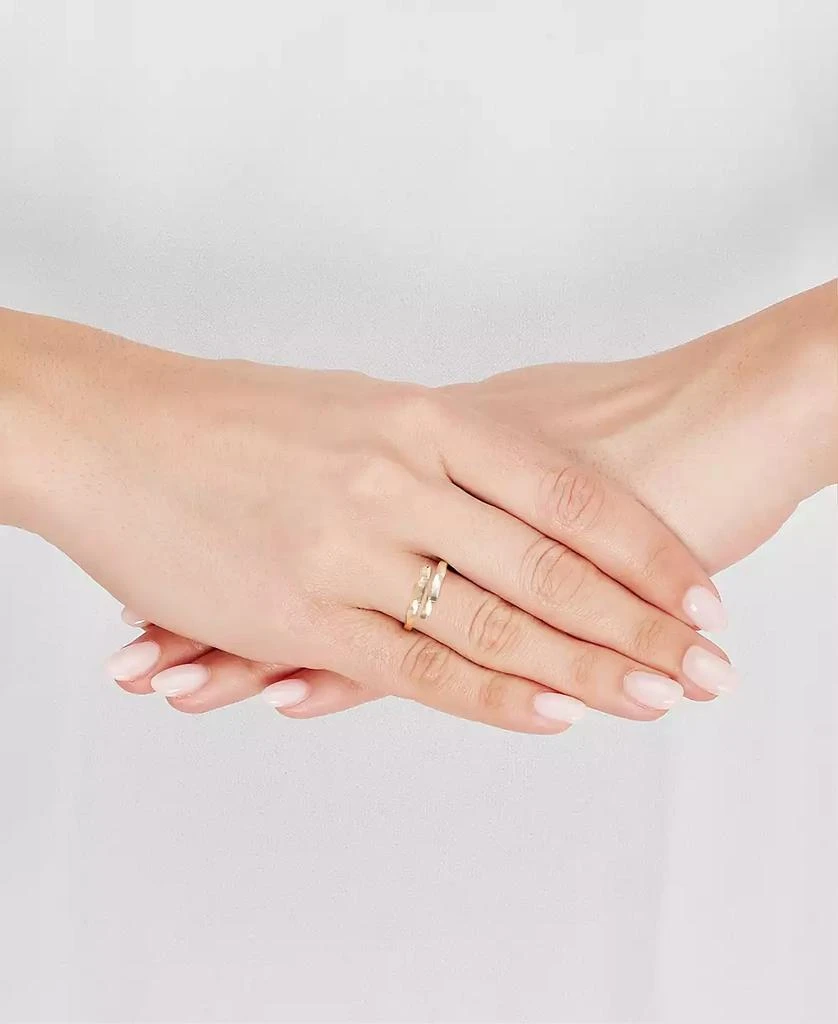商品Macy's|Polished Bypass Statement Ring in 10k Gold,价格¥2001,第2张图片详细描述