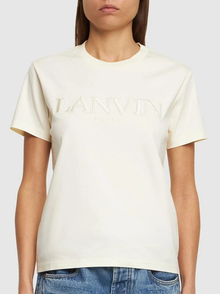 商品Lanvin|Logo Cotton Jersey T-shirt,价格¥4220,第2张图片详细描述