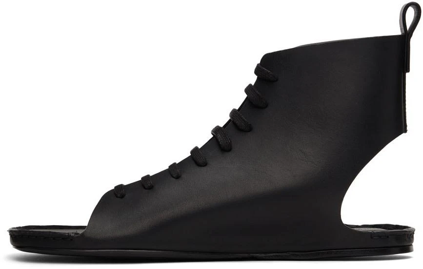 商品Giorgio Armani|Black Leather Gladiator Sandals,价格¥10446,第3张图片详细描述