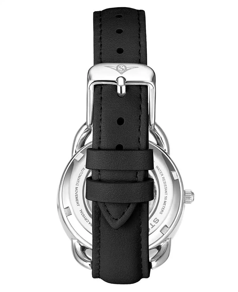 商品Stuhrling|Women's Automatic Black Genuine Leather Strap Watch 36mm,价格¥1477,第2张图片详细描述