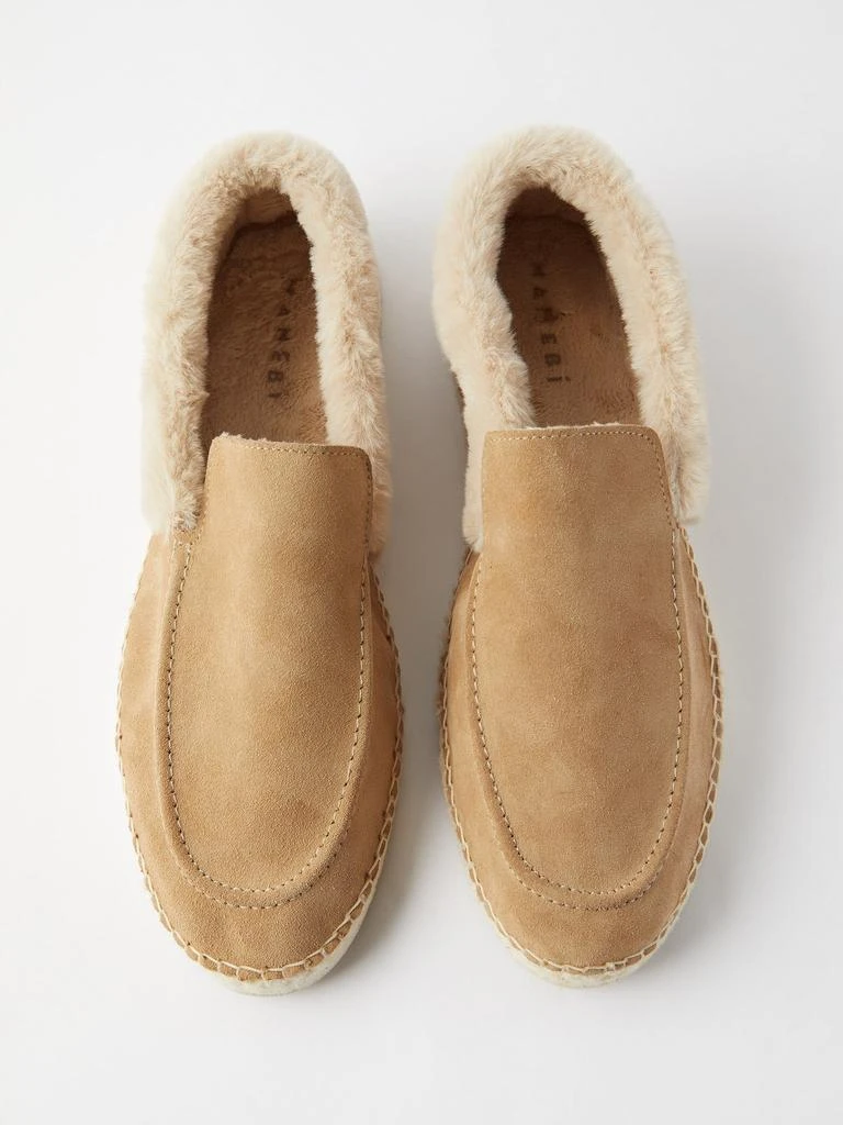 商品MANEBÍ|Faux fur-lined suede espadrille loafers,价格¥382,第3张图片详细描述