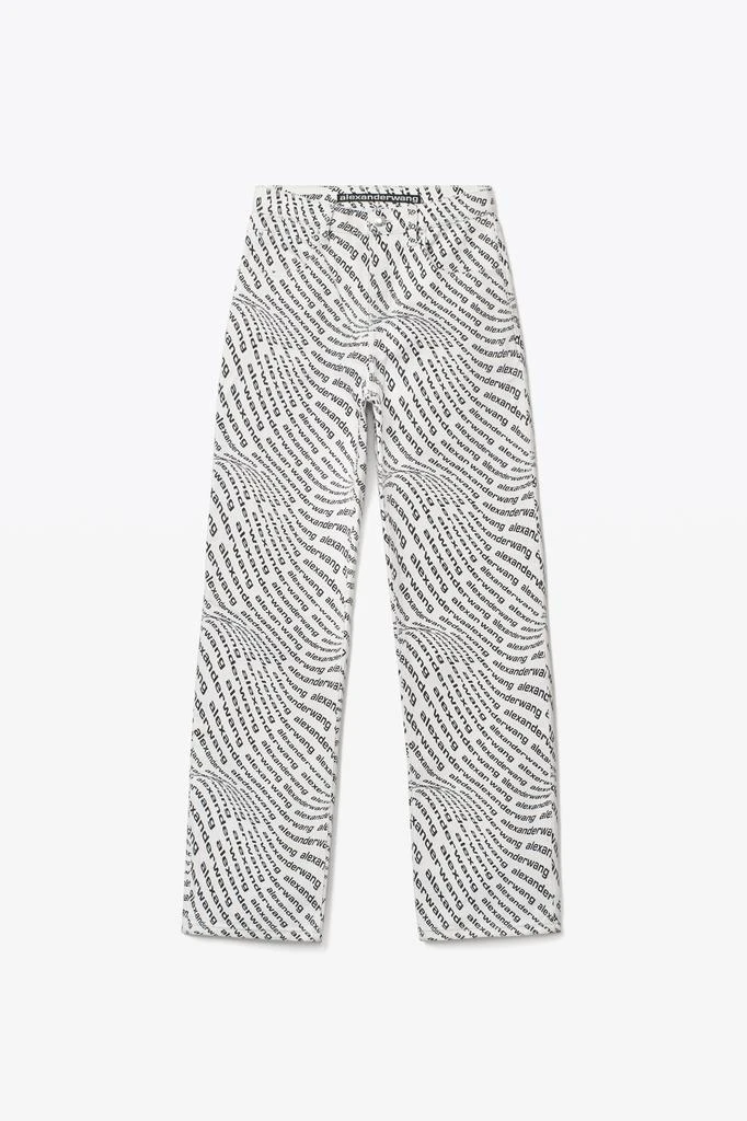 商品Alexander Wang|WAVE LOGO SKATER PANT IN DENIM,价格¥1769,第3张图片详细描述
