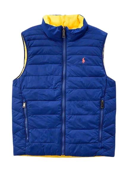 Polo Ralph Lauren Ralph Lauren Kids Baby Boys Reversible Padded Vest In Yellow Recycled Nylon Polo商品第2张图片规格展示