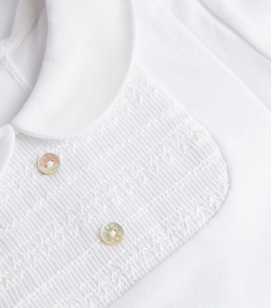 商品Paz Rodriguez|Cotton Smocked-Detail All-In-One (0-12 Months),价格¥637,第3张图片详细描述