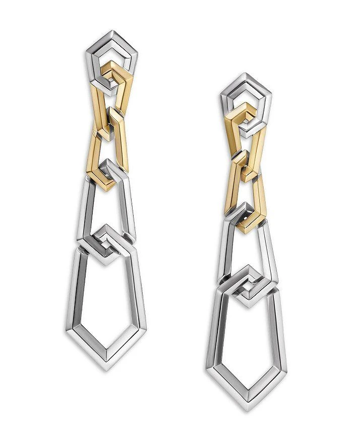 商品David Yurman|18K Yellow Gold & Sterling Silver Carlyle Link Drop Earrings,价格¥16367,第1张图片