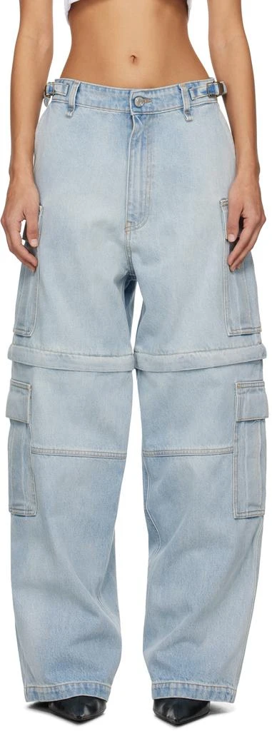 商品VTMNTS|Blue Faded Denim Cargo Pants,价格¥10900,第1张图片