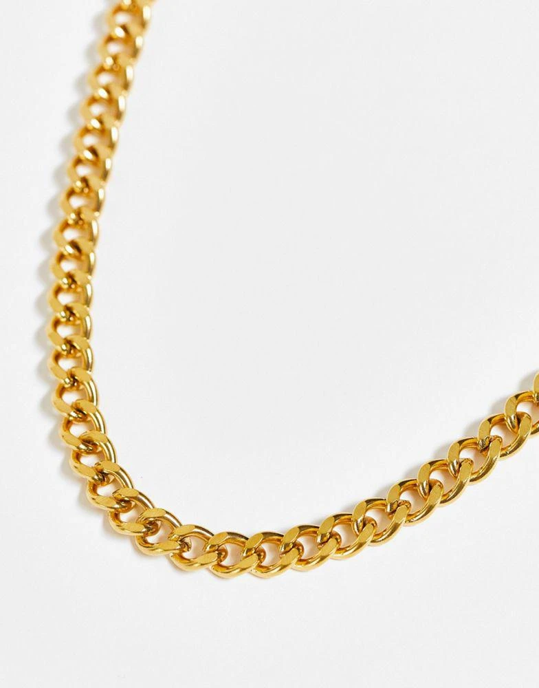 商品ASOS|ASOS DESIGN stainless steel chain necklace in gold tone,价格¥82,第4张图片详细描述