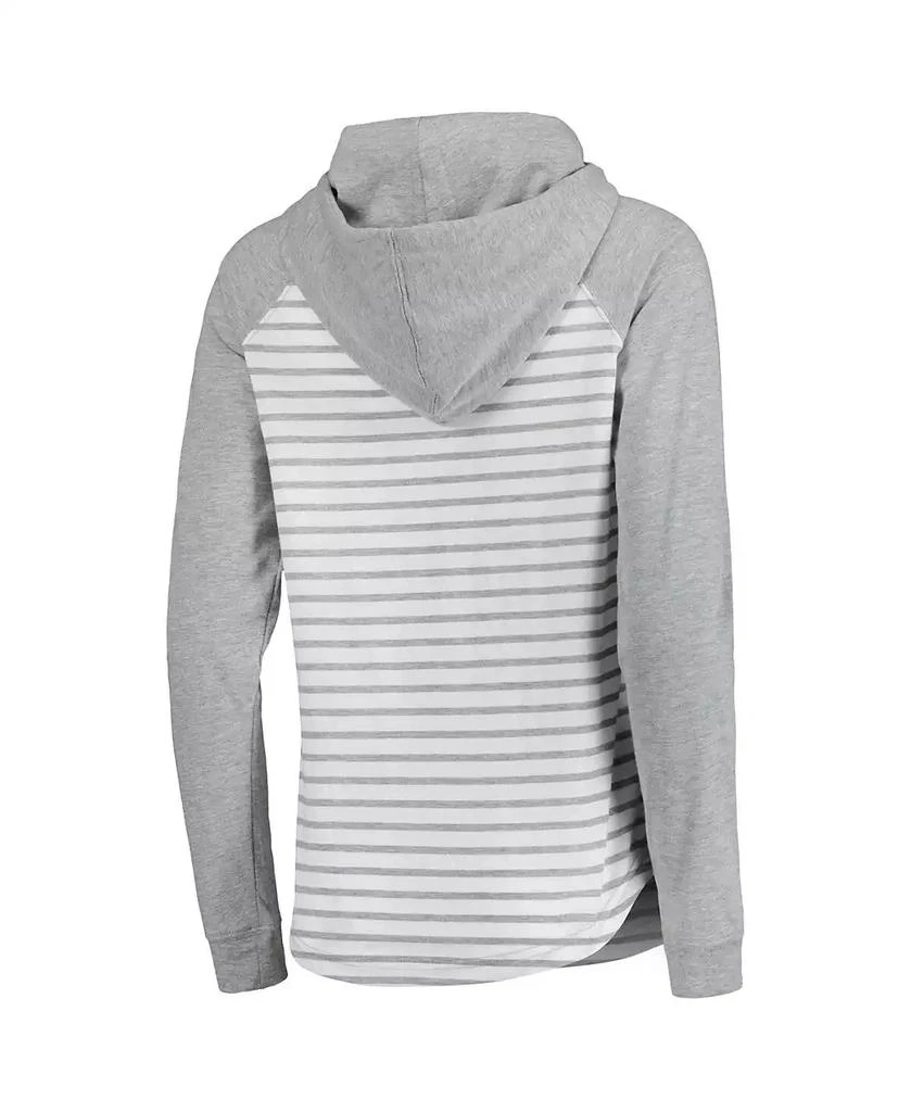 商品Colosseum|Women's Heathered Gray, White Miami Hurricanes Gloria Raglan Long Sleeve Hoodie T-shirt,价格¥248,第2张图片详细描述