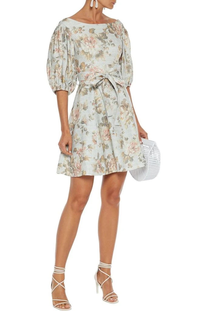 商品Zimmermann|Fleeting Flip belted floral-print linen mini dress,价格¥976,第2张图片详细描述