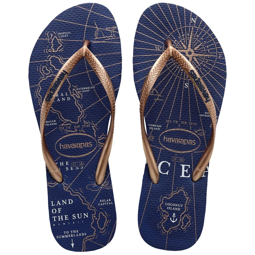 商品Havaianas|Slim Nautical Flip Flop Sandal,价格¥254,第1张图片