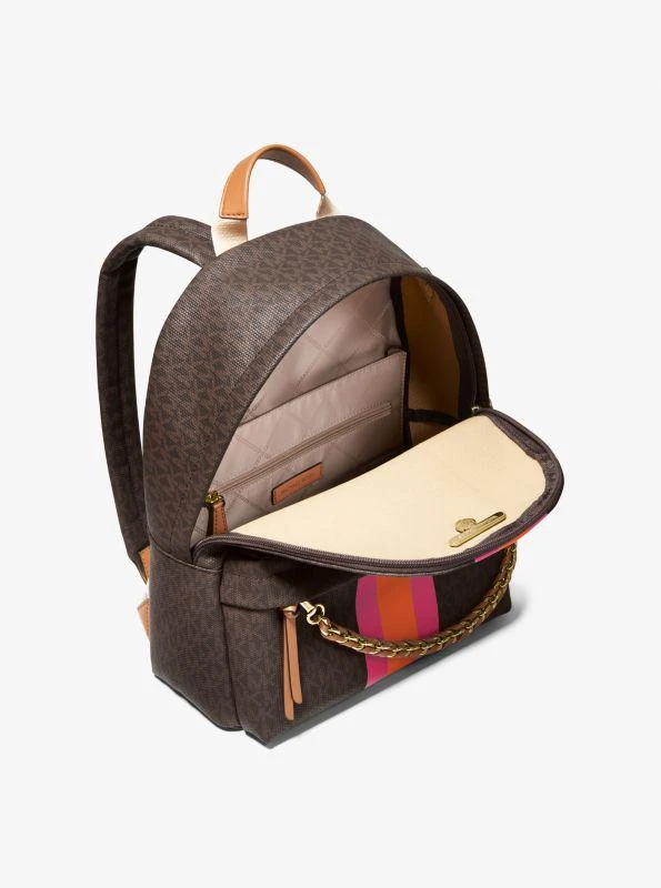 商品Michael Kors|Slater Medium Signature Logo Stripe Backpack,价格¥1403,第2张图片详细描述