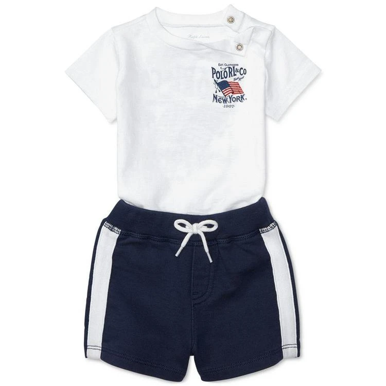 商品Ralph Lauren|Cotton T-Shirt & Terry Shorts Set, Baby Boys (0-24 months),价格¥223,第1张图片