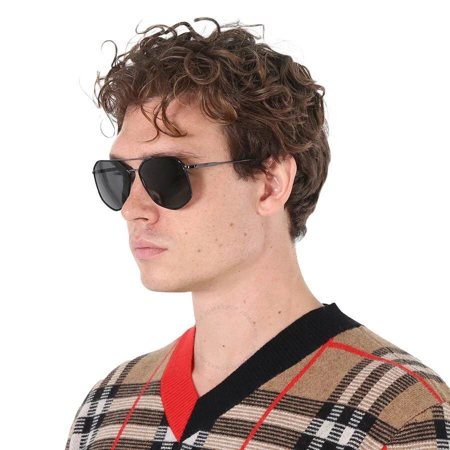 商品Burberry|Ozwald Dark Grey Geometric Men's Sunglasses BE3139 114487 58,价格¥1043,第2张图片详细描述