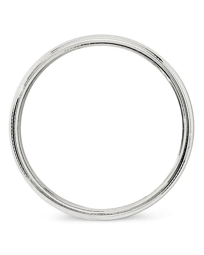 商品Bloomingdale's|Men's 4mm Half Round Milgrain Band 14K White Gold,价格¥3030,第4张图片详细描述