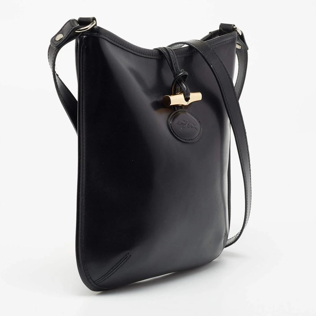 商品[二手商品] Longchamp|Longchamp Black Leather Roseau Messenger Bag,价格¥1037,第3张图片详细描述