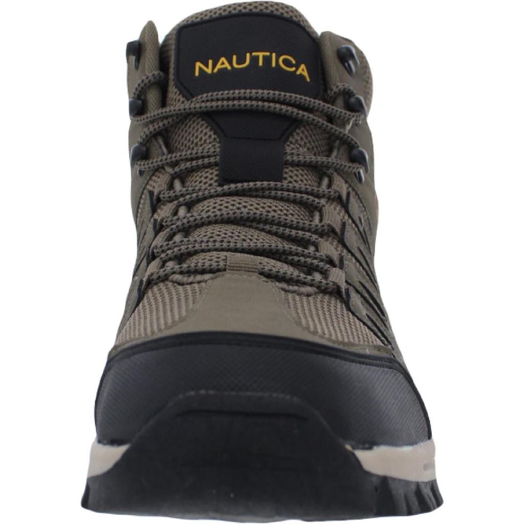 Nautica Corbin Men's Faux Leather Mixed Media Mid Hiking Boots商品第5张图片规格展示