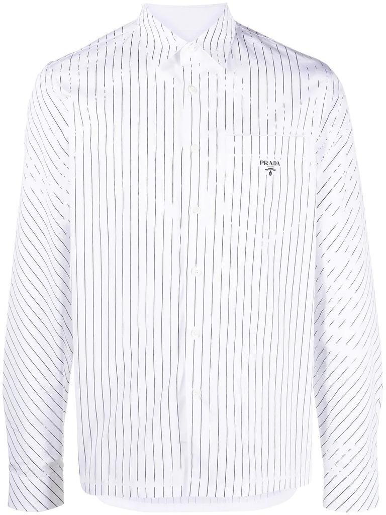 商品Prada|PRADA pinstripe cotton shirt,价格¥6862,第1张图片